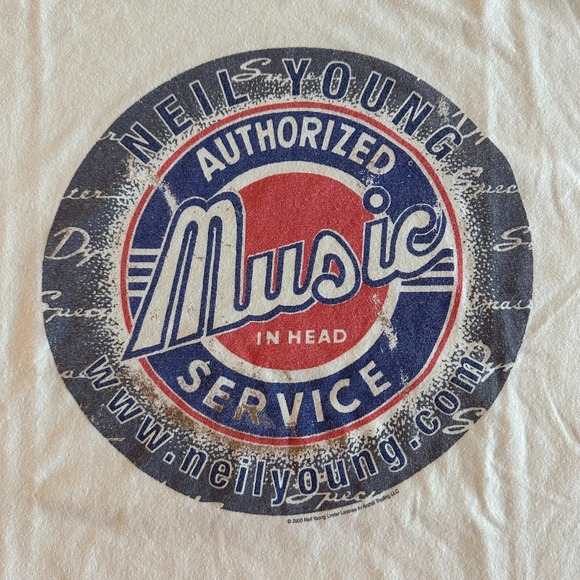 Other - Anvil Neil‎ Young T Shirt 2000 Music In Head Tour Official Band Concert White XL